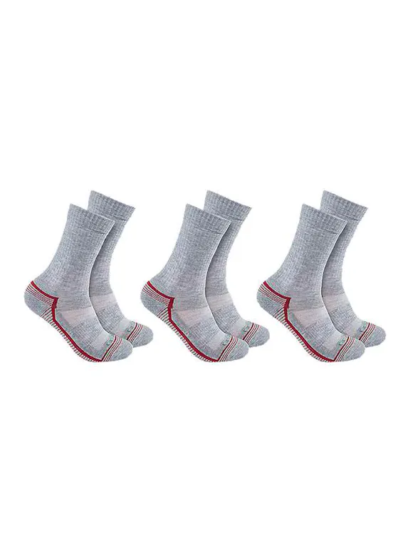 Carhartt Force Midweight Crew Socks 3-Pack SC6423W