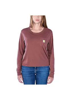 Carhartt 106121 T-Shirt Lightweight L/S Pocket Comfort Fit miniatuur