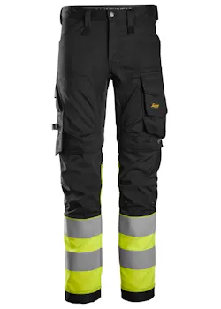 Snickers High-Vis, Klasse 1 Stretch Werkbroek 6334 miniatuur