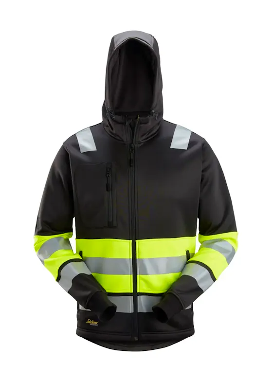 Snickers High-Vis-Klasse 1 Hoodie mit Reißverschluss 8038