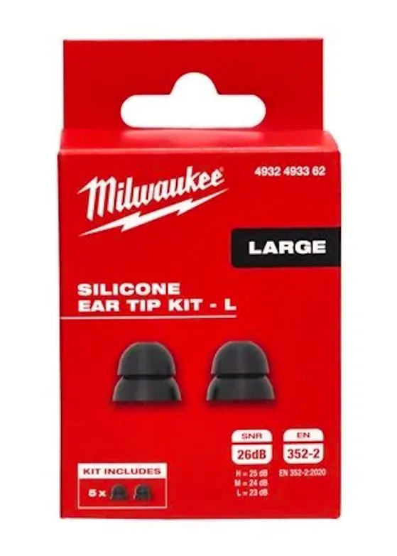 Milwaukee Ersatz-Silikon-Ohrstöpsel für L4 (RLEPB-301-5), 5 Paar