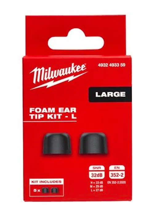 Milwaukee Vervangende Schuim Oordoppen, Voor L4 RLEPB-301-5 Paar
