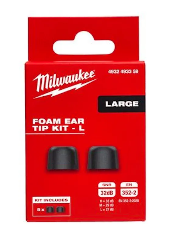 Milwaukee Ersatz-Schaum-Ohrstöpsel für L4 RLEPB-301 (5 Paar)
