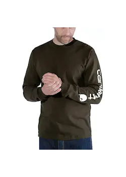 Carhartt Sleeve Logo EK231 T-Shirt L/S Comfort Fit miniatuur