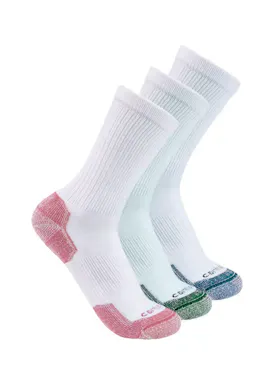 Carhartt Midweight Cotton-Blend Crew Socks, 3-Pair SC2823W