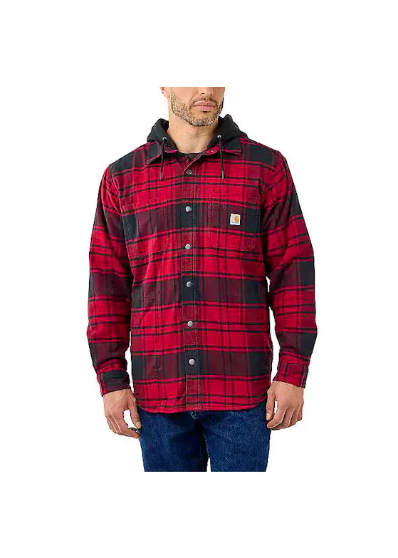 Carhartt 105621 Overhemden Flannel Fleece Lined Hooded
