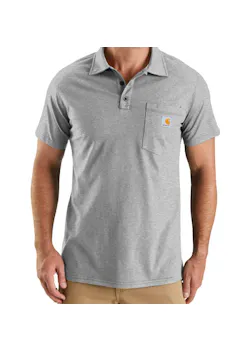Carhartt Force Delmont 103569 Poloshirt Cotton Pocket Relaxed Fit miniatuur
