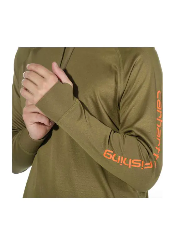 Carhartt Fishing 103572 Hooded T-Shirt, Long-Sleeve, Comfort Fit