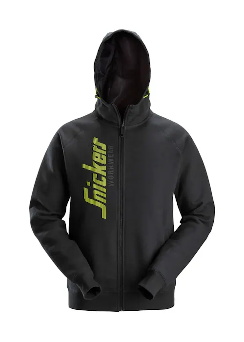 Snickers 2846 sweat à capuche Logo avec fermeture éclair chauffant, coupe standard
