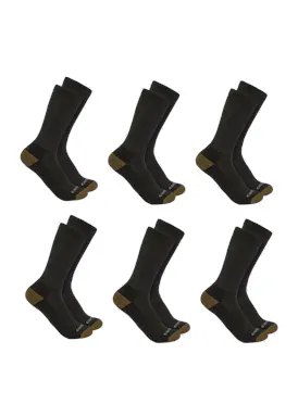 Carhartt Midweight Crew Sock 6 Pack SC1156M