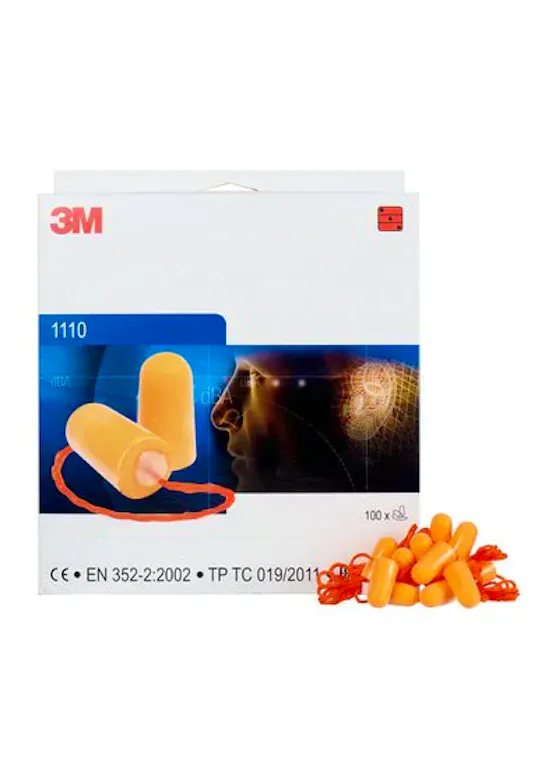 3M EAR 1100 Classic mit Schnur Orange (100 Stück)