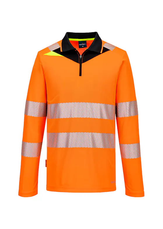 Portwest DX4 Poloshirt DX419 Hi-Vis Lange Mouw Reflecterend UV-bescherming