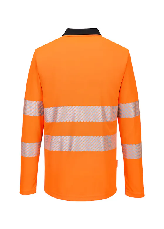 Portwest DX4 Poloshirt DX419 Hi-Vis Lange Mouw Reflecterend UV-bescherming