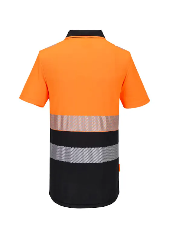 Portwest DX4 Poloshirt DX435 Hi-Vis Korte Mouw Rits UV-bescherming