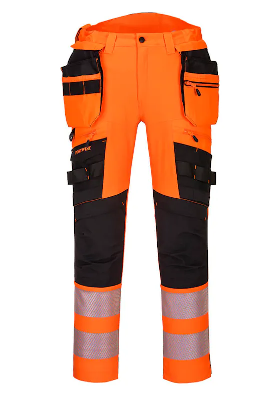 Portwest DX4 Hi-Vis-Hose mit abnehmbaren Holstertaschen DX442