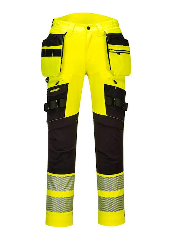 Portwest DX4 Hi-Vis-Hose mit abnehmbaren Holstertaschen DX442