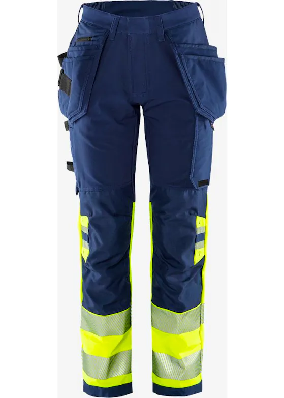 Fristads High-Vis-Grün Damen-Arbeitshose Stretch, Klasse 1, 2663 GSTP