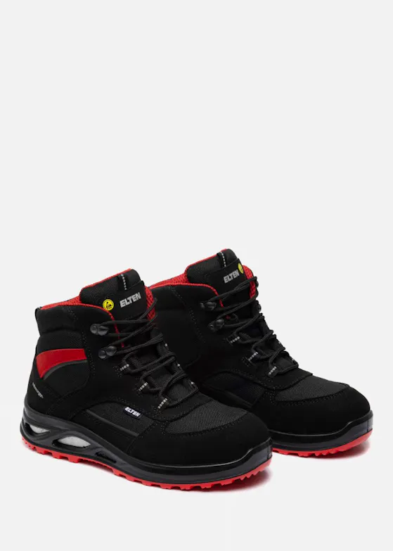 Elten Hannah XXTL halbhoch, ESD, S3, Schwarz/Rot