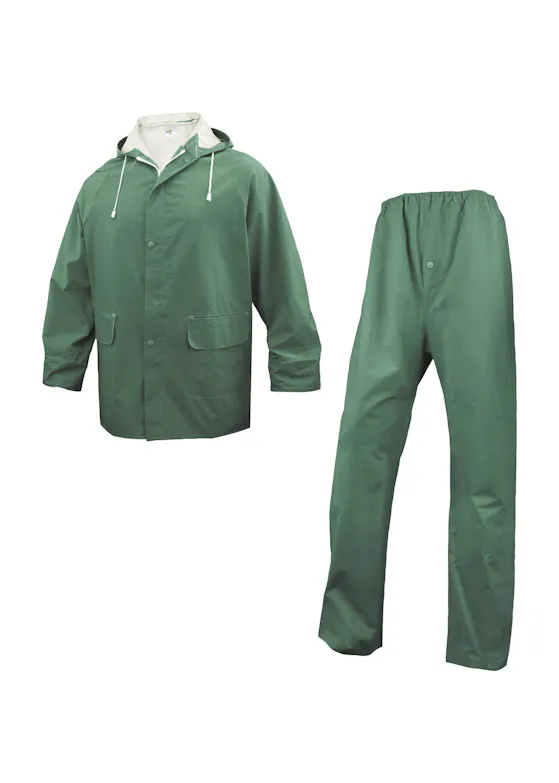 Delta Plus Regenanzug aus Polyester mit beidseitiger PVC-Beschichtung