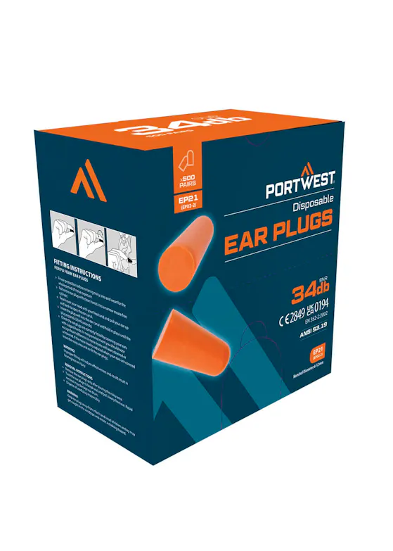 Portwest Oordop Dispenser Navulverpakking (500 paar)-1