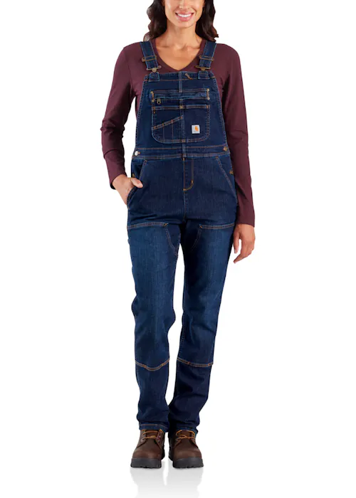 Carhartt Denim Double 104044 Front Bib Overall Stretch