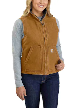 Carhartt 104224 Sherpa Lined Mock Neck Vest Comfort Fit Dames miniatuur