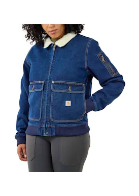 Carhartt Relaxed-Fit Denim Sherpa-Lined Jacket 105446
