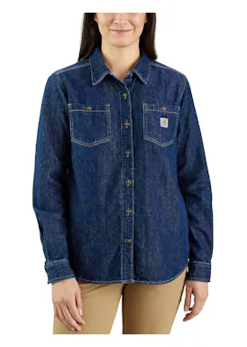 Carhartt Midweight Denim Long-Sleeve Shirt 105492