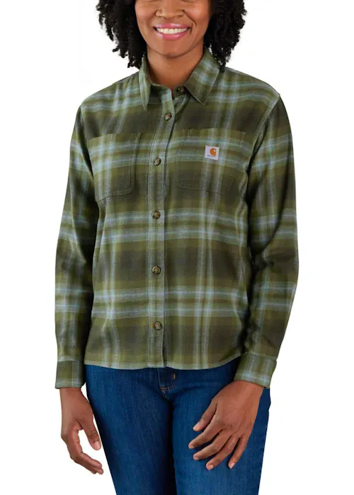 Carhartt Midweight 105574 Overhemden Flannel L/S Plaid Stretch