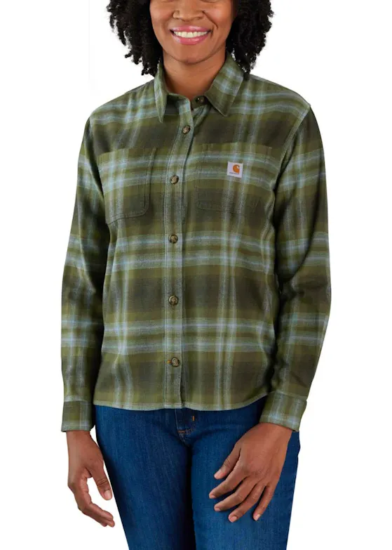Carhartt Midweight Flannel Long-Sleeve Plaid Shirt 105574