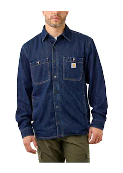 Carhartt 105605 Overhemden Denim Fleece Lined Snap Front
