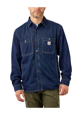 Carhartt 105605 Overhemden Denim Fleece Lined Snap Front