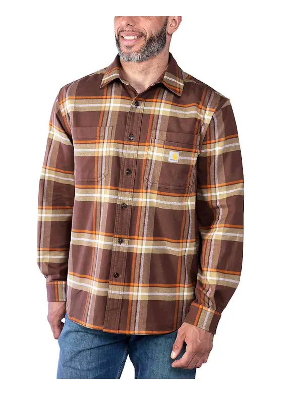 Carhartt 105945 Overhemden Flannel L/S Plaid Stretch