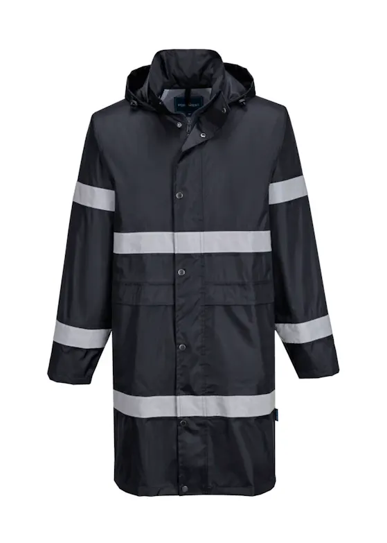 Portwest Iona Regenjas F437 100cm Waterdicht Winddicht Reflecterend