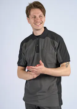 FHB Konrad 91490 Poloshirt Tweekleurige Borstzak Regular Fit miniatuur