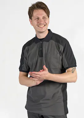 FHB Konrad 91490 Poloshirt Tweekleurige Borstzak Regular Fit