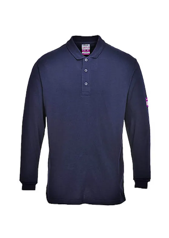 Portwest vlamvertragend Antistatisch lange mouw poloshirt FR10