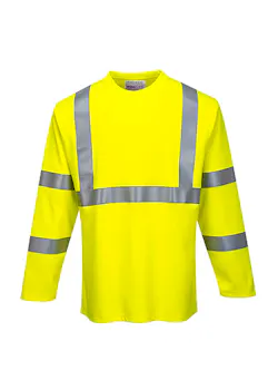 Portwest FR96 T-shirt met Lange Mouwen Reflecterend Vlamwerend