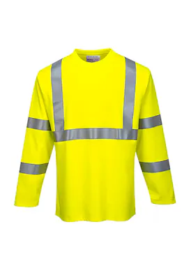 Portwest FR96 T-shirt met Lange Mouwen Reflecterend Vlamwerend