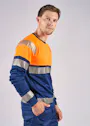 Fristads Hi Vis T-Shirt Met Lange Mouwen Klasse 1 7519 Thv miniatuur