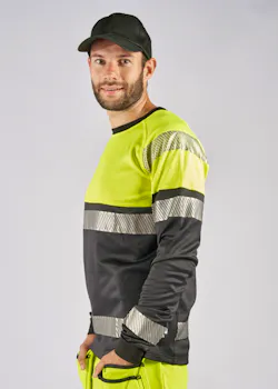 Fristads 129513 T-Shirt Met Lange Mouwen High Vis Klasse 1 7519 Thv UV-bescherming Stiby miniatuur