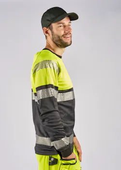 Fristads 129513 T-Shirt Met Lange Mouwen High Vis Klasse 1 7519 Thv UV-bescherming Stiby miniatuur