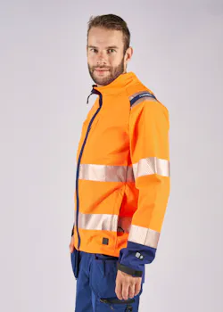 Fristads Stiby High Vis Green stretch jack klasse 3 4647 GSTP miniatuur