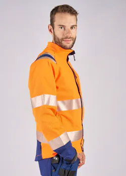Fristads Stiby High Vis Green stretch jack klasse 3 4647 GSTP miniatuur