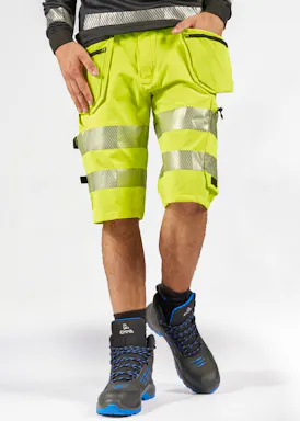 Fristads High vis Green stretch korte broek klasse 2 2646 GSTP