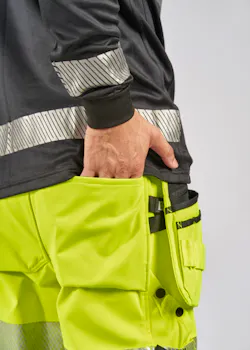 Fristads Stiby High Vis Green stretch korte broek klasse 2 2646 GSTP miniatuur