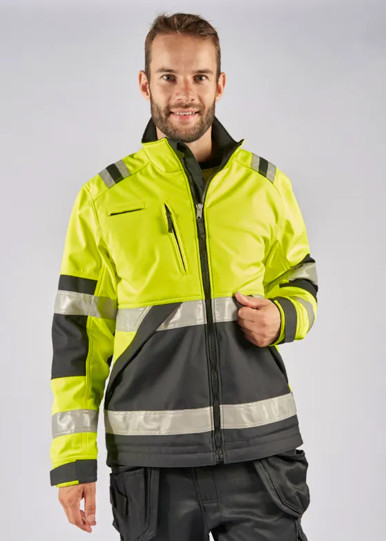 Fristads High Vis Softshelljack Klasse 2 4083 WYH