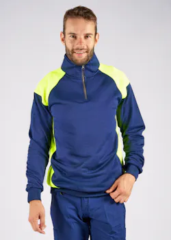 Fristads 300511 Sweater Met Korte Rits 7048 GSM - 122408 Regular Fit Skarup miniatuur