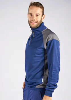Fristads Skarup Sweater met Korte Rits 7048 SHV miniatuur