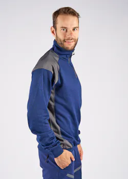 Fristads 300511 Sweater Met Korte Rits 7048 GSM - 122408 Regular Fit Skarup miniatuur